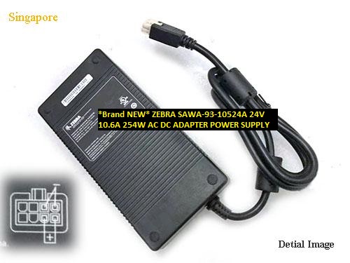 *Brand NEW*24V 10.6A ZEBRA SAWA-93-10524A 254W AC DC ADAPTER POWER SUPPLY